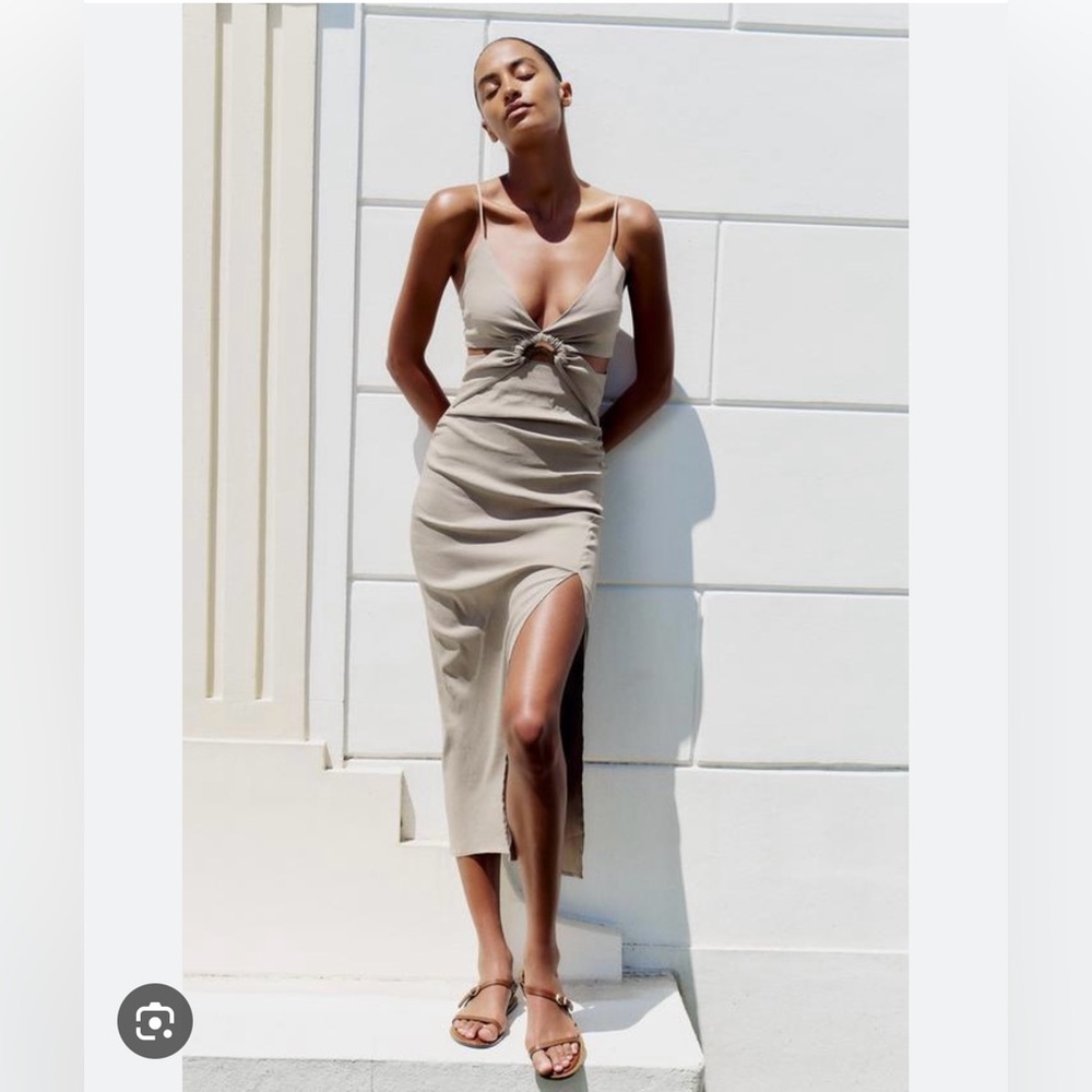 Zara cut out midi dress